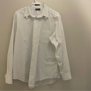 Christian Dior Monsieur White Dress Shirt 17 34/35 USA Made Vintage
